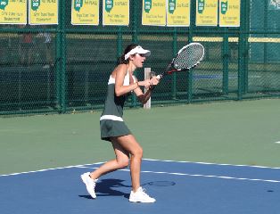 Varsity B girls tennis hits competition hard