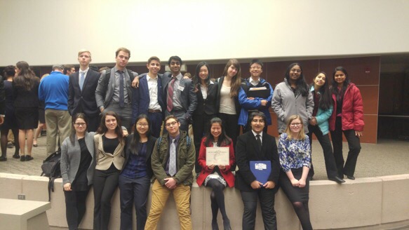 OBJECT. Varsity and JV mock trial take on the ninth annual University of Cincinnati mock trial competition. The tournament acts as practice with other schools and different judges prior to the district competition on Jan. 19. Senior Emma Traylor, junior Jenna Bao, and sophomore Carolyn Zhang received best attorney honors.