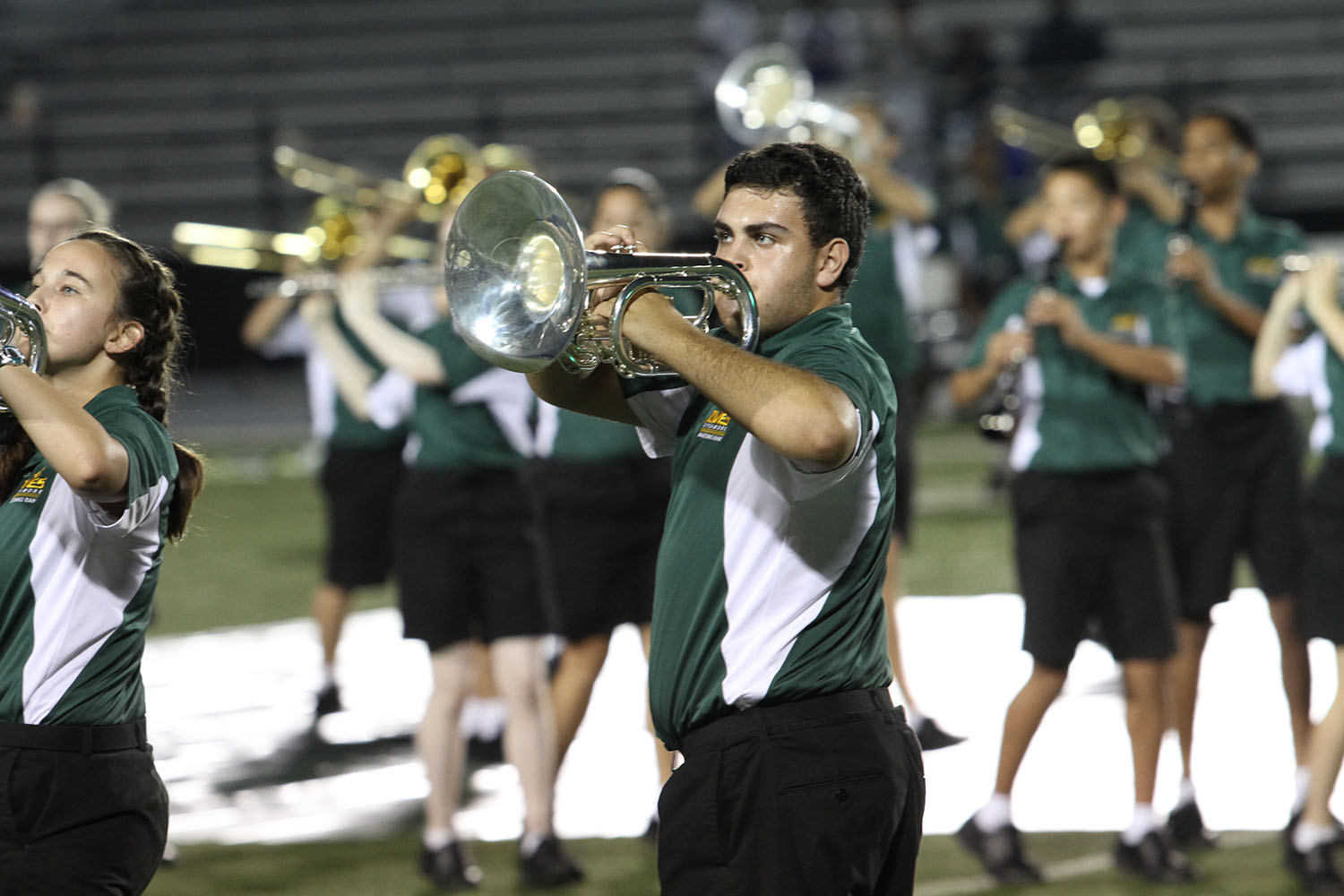 Band marches in tune