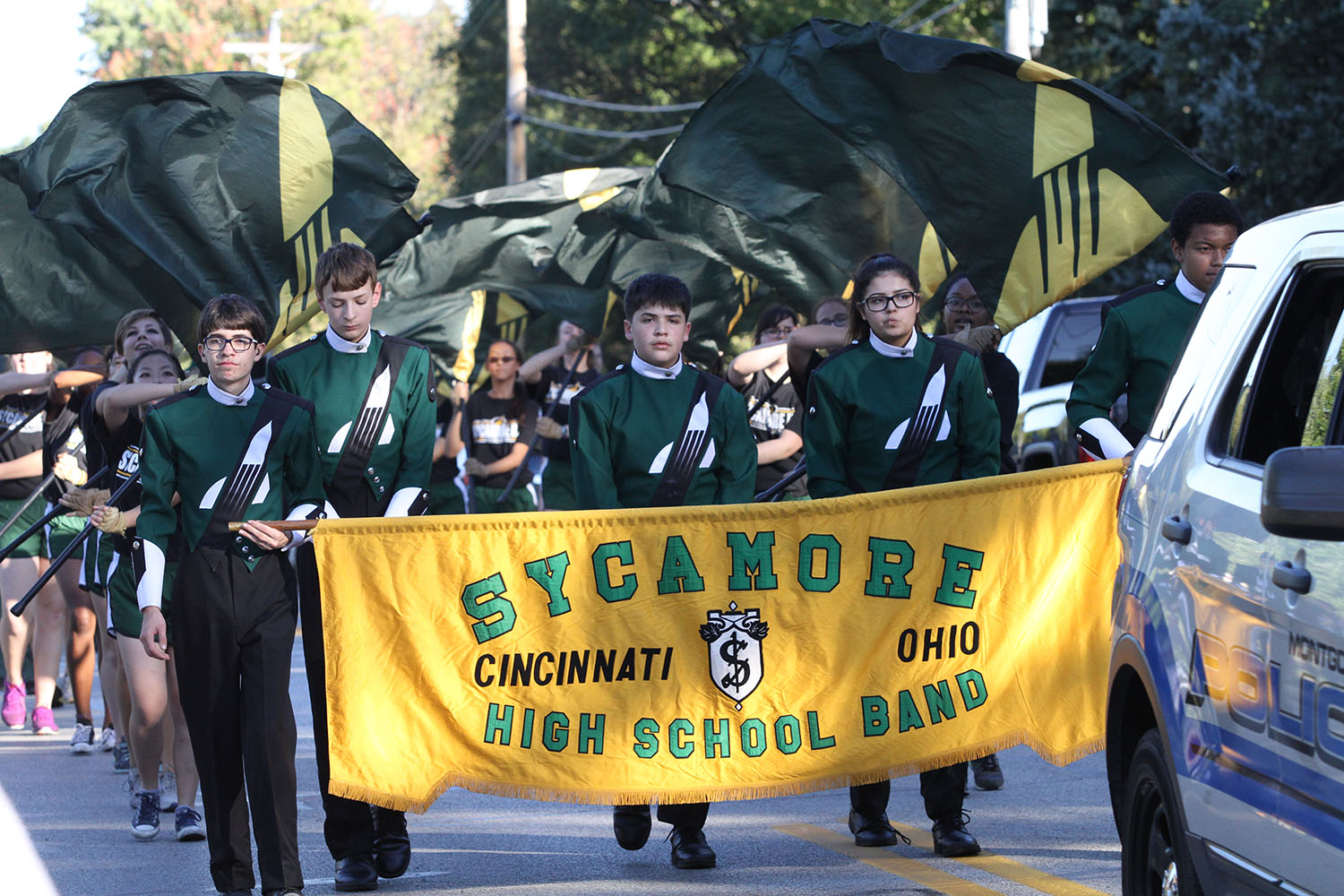 Band marches in tune