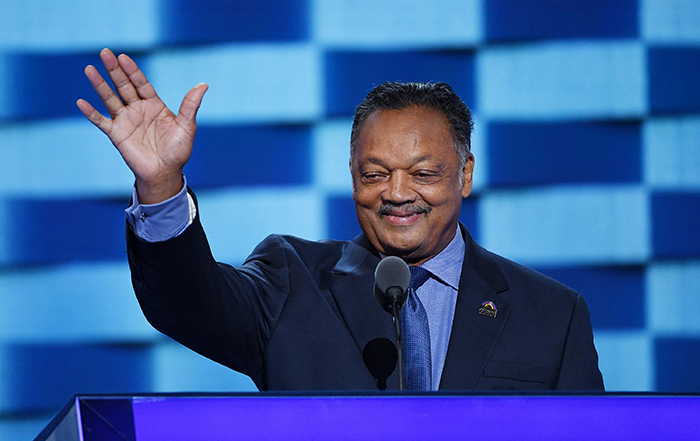 Rev. Jesse Jackson speaks on the third day of the Democratic National Convention at the Wells Fargo Center in Philadelphia on Wednesday, July 27, 2016. (Olivier Douliery/Abaca Press/TNS)