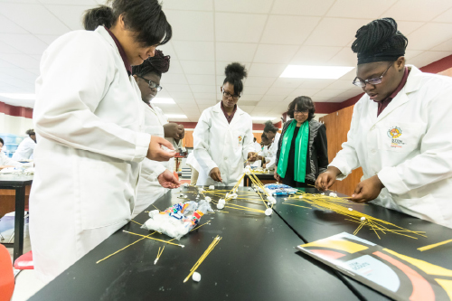 SCIENCE. Marie M. Daly is the first African-American female to obtain a Ph.D. in chemistry at an American university. Her passion for science and education traveled with her through three universities and many financial struggles until she landed her groundbreaking Ph.D. Along with her studies that contributed to understanding the human circulatory system, she worked for equality in education. 