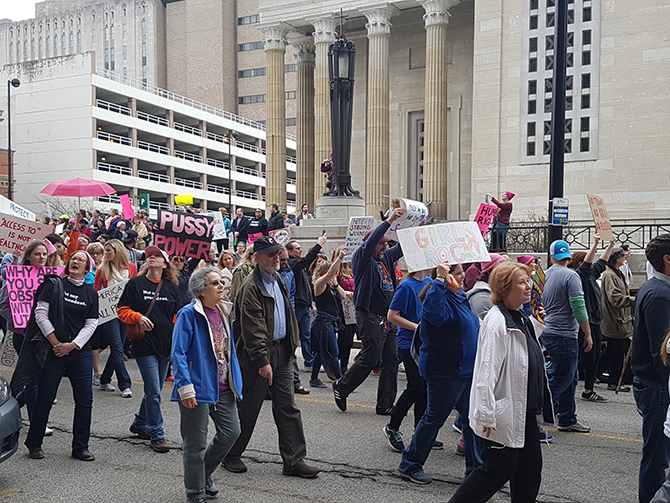 The womens march took place on Jan. 21. The march was organized by Billie Mays. This was part of a nationwide and international movement.
