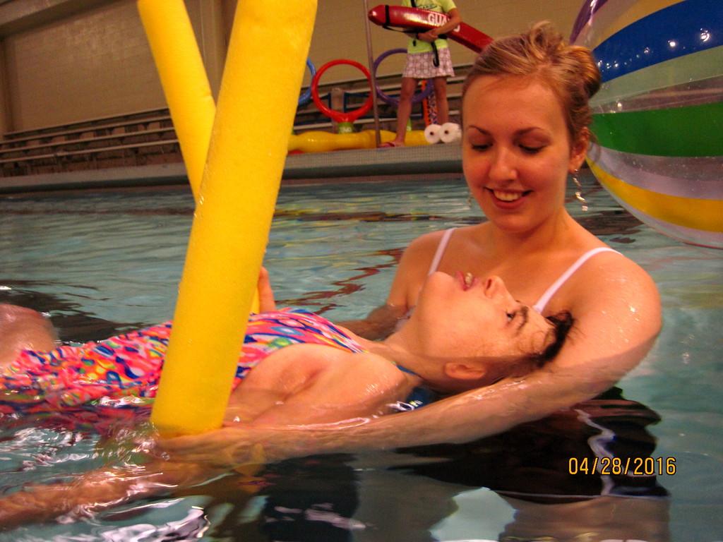 Adaptive P.E. splashes into swimming