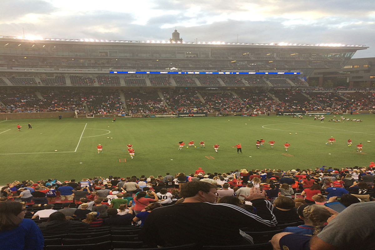 United States Womens National Team (USWNT) takes field at Nippert Stadium