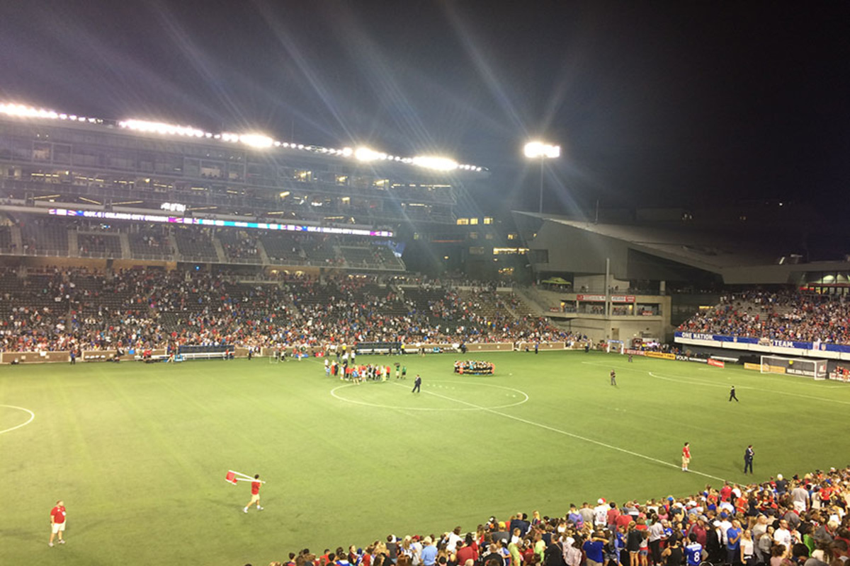 United States Womens National Team (USWNT) takes field at Nippert Stadium
