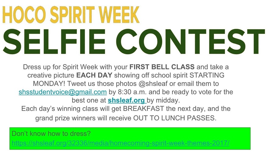 Hoco Spirit Week Selfie Contest!