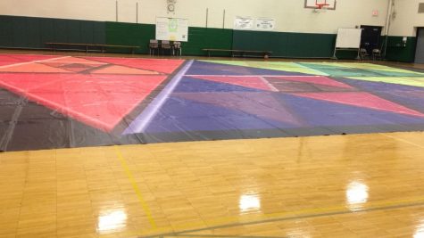 Winter guard works together