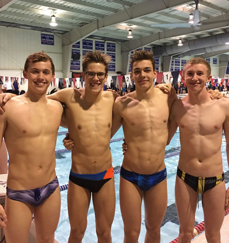 STATE SUCCESS. The Varsity boys relay team seeks a state ranking in Canton, Ohio on Feb. 23 and 24. Winter sports are winding down their seasons, but not without leaving a winning legacies  in search of state titles. Photo courtesy of Elliot Carl.