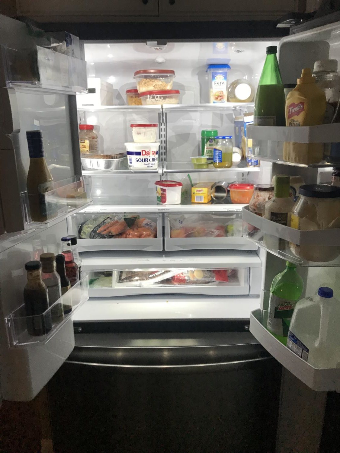 STRANGE FOOD. Some people have very strange food in their fridges. America has strange food, but Americans do not find them weird.