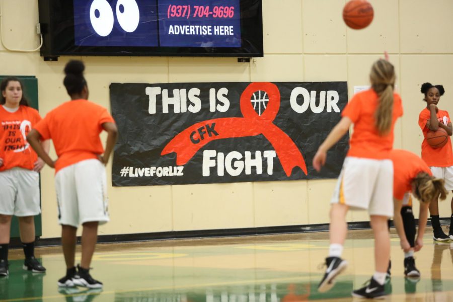 FIGHTING FOR A CURE. This was the second annual Live for Liz game. Last year. the game took place at Mason. For the same event last year, t-shirts supporting the game were sold at lunch. This is the first year SHS has hosted the event.