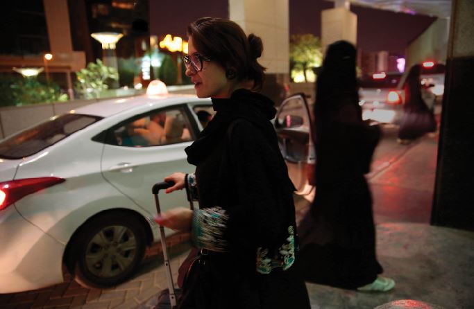 DARING TO DRIVE. Since women can not drive, it is very common for them to use driving services and ride apps. Now that women can get behind the wheel in June, Uber and a Saudi taxi app are hiring women to be drivers. So far, the Saudi app has hired 1,000 women. 