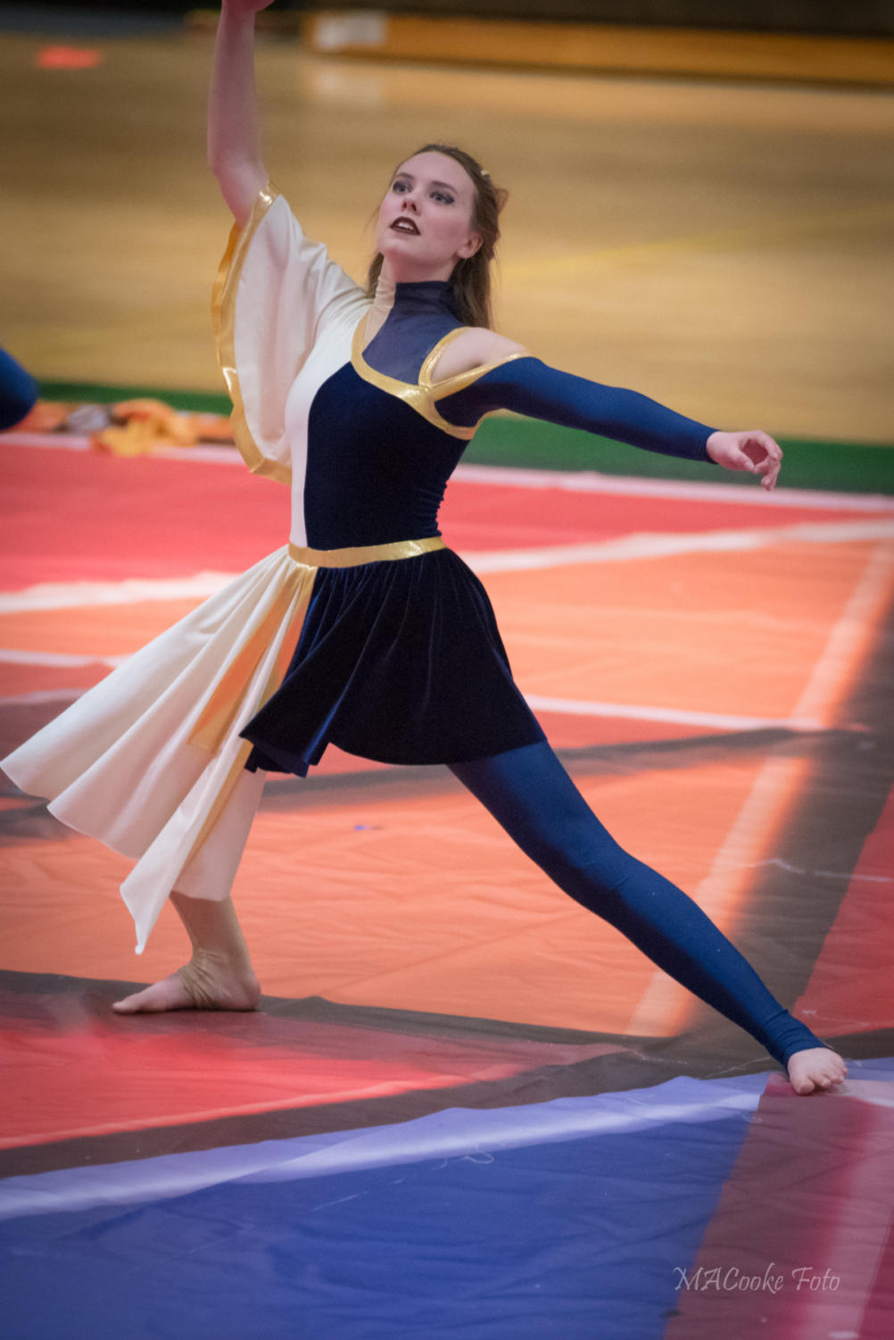 Winter guard, winter drumline holds community performance