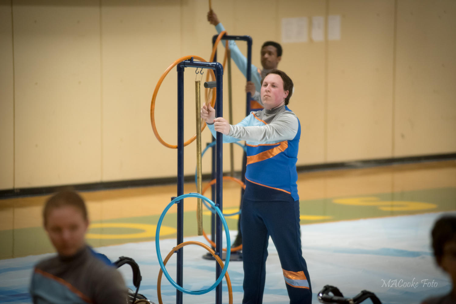 Winter guard, winter drumline holds community performance