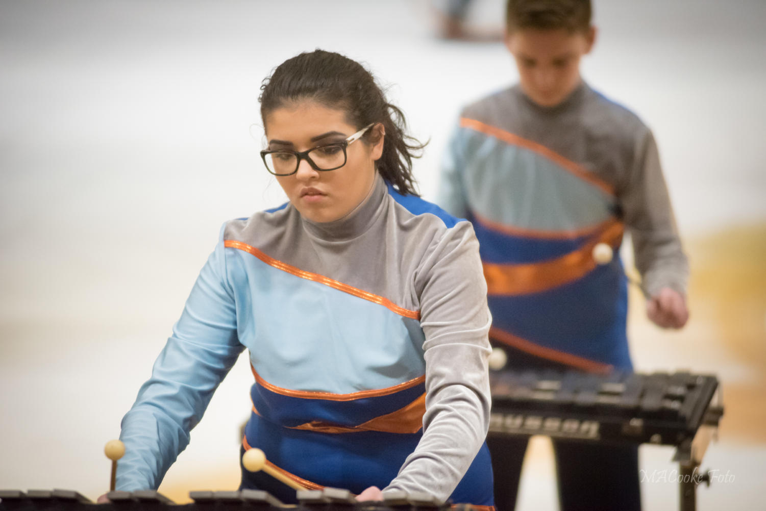 Winter guard, winter drumline holds community performance