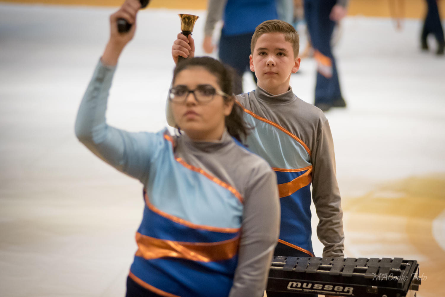 Winter guard, winter drumline holds community performance