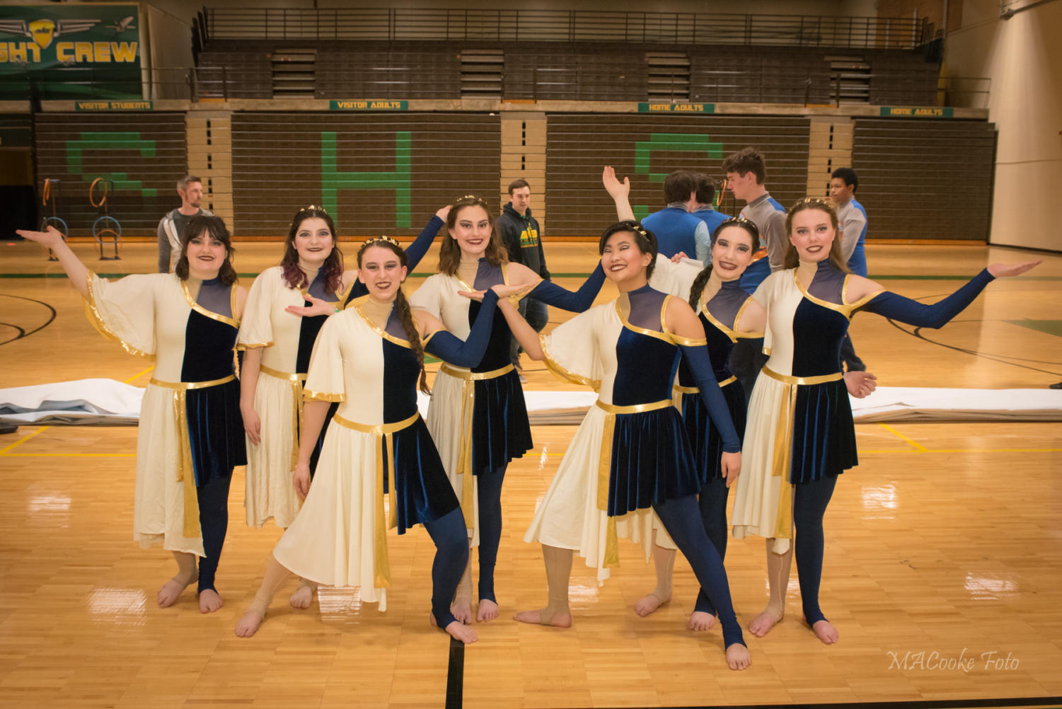 Winter guard, winter drumline holds community performance