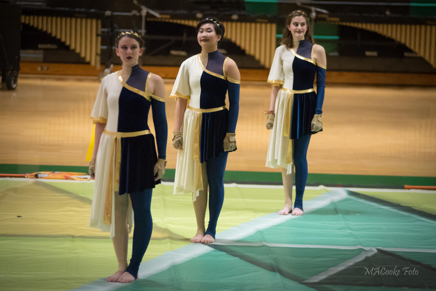 Winter guard, winter drumline holds community performance