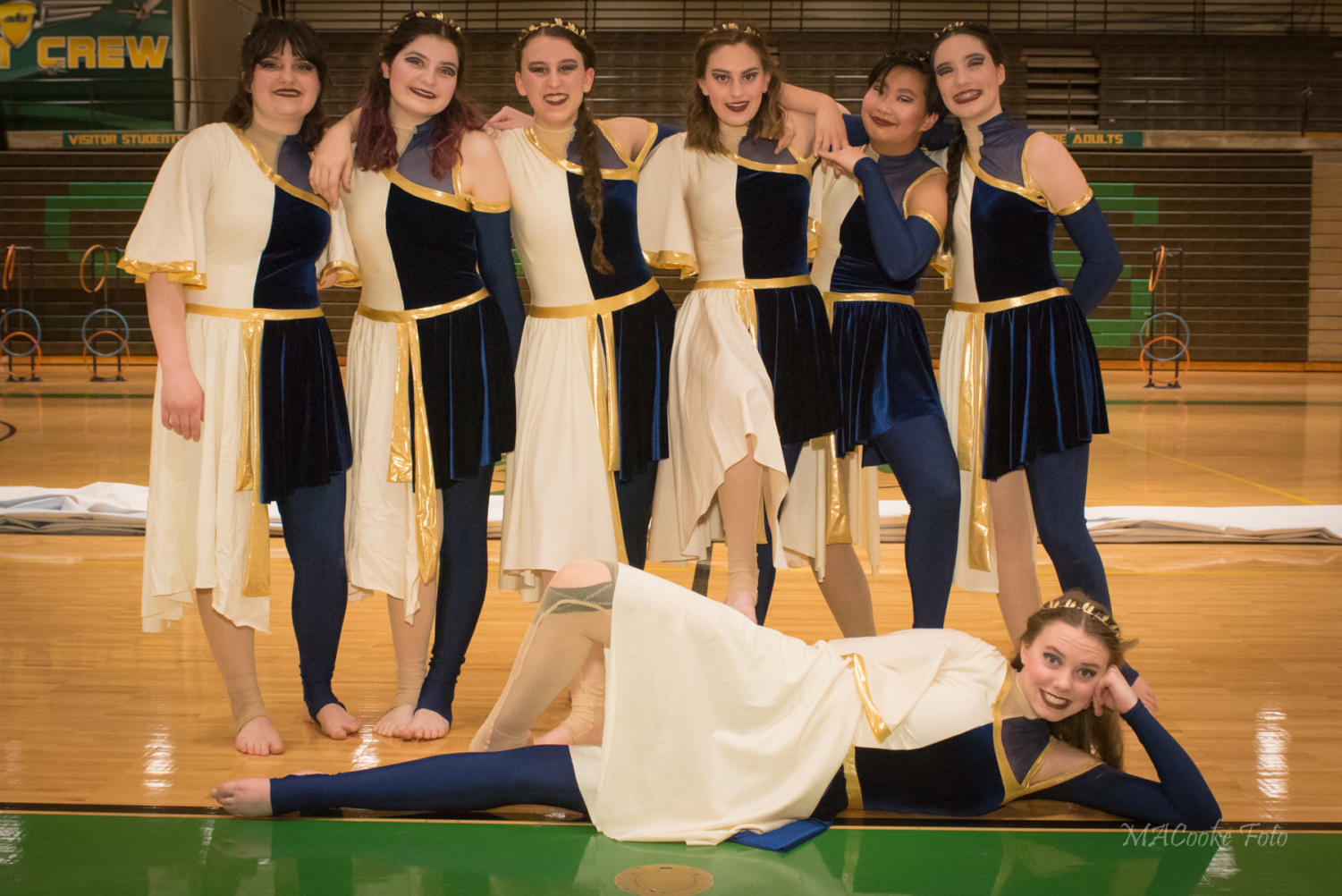 Winter guard, winter drumline holds community performance