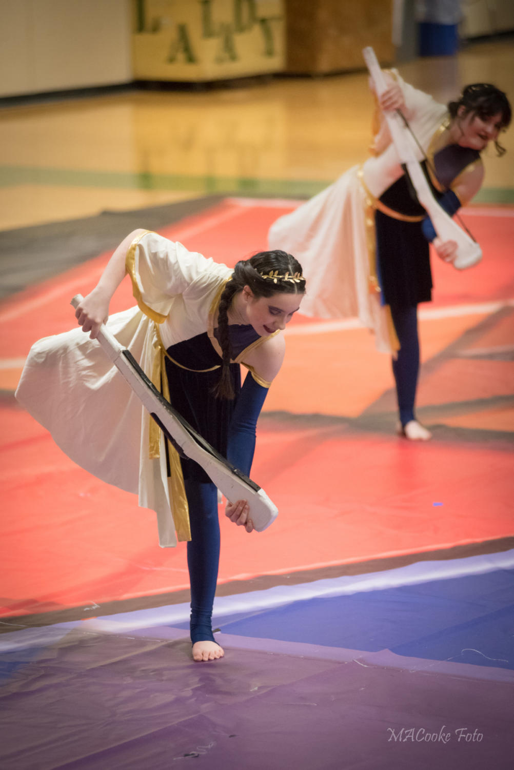 Winter guard, winter drumline holds community performance