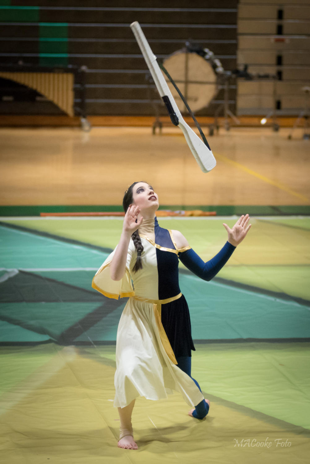 Winter guard, winter drumline holds community performance