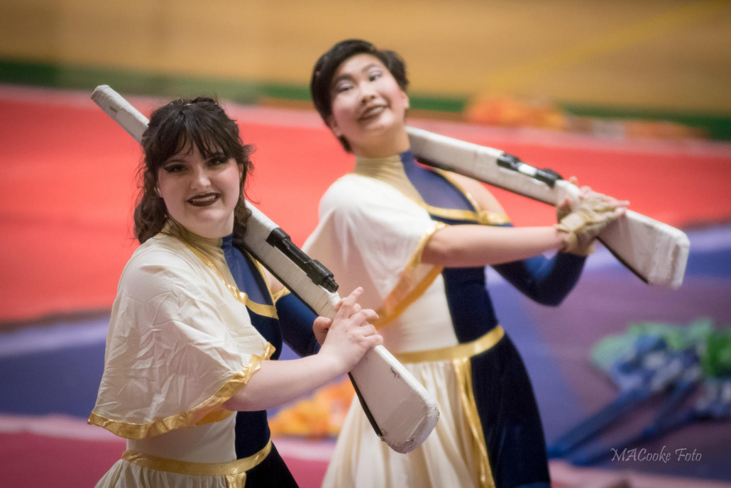 Winter guard, winter drumline holds community performance