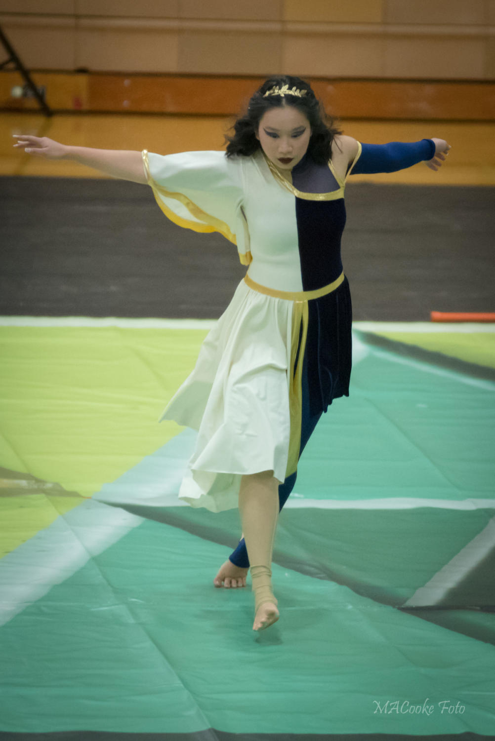 Winter guard, winter drumline holds community performance