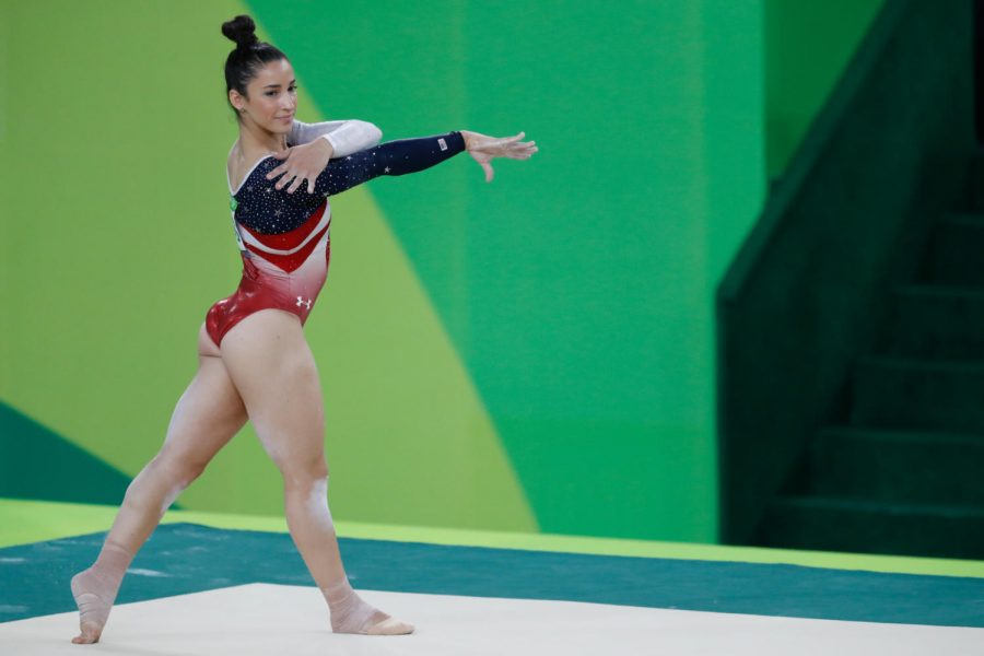 OLYMPIAN. Raisman competes on floor during the Rio Olympics. She won a silver medal for this event. Raisman is inspiring all women involved in the ‘me too’ movement. 