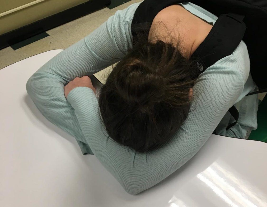 SLEEP IS NOT THE ANSWER. It is hard to not sleep during school and class. But it is time to finish off the year strong. “This has probably been the hardest quarter yet,” said Brecka Banner, 12.