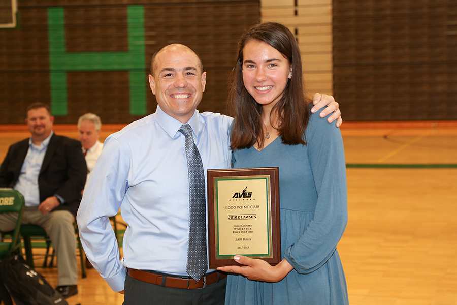 Seniors recognized for sports, 3,000 point club