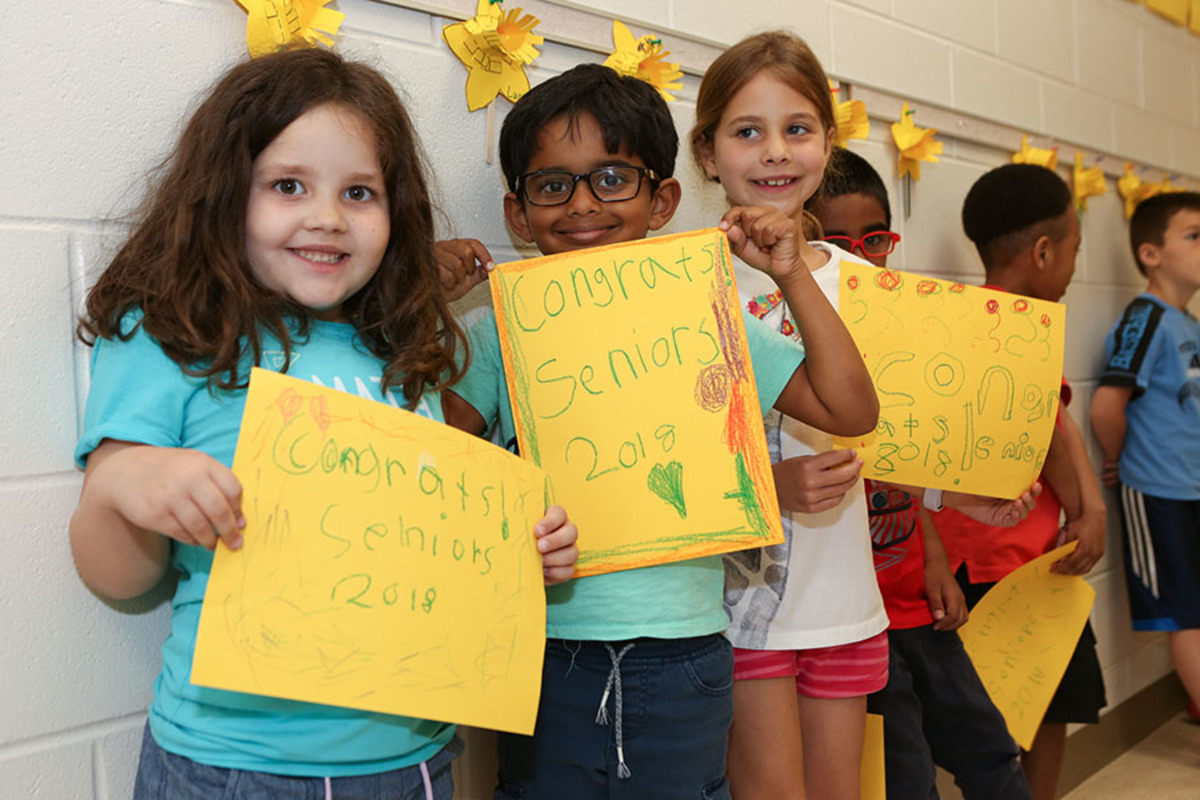 Seniors visit elementary schools