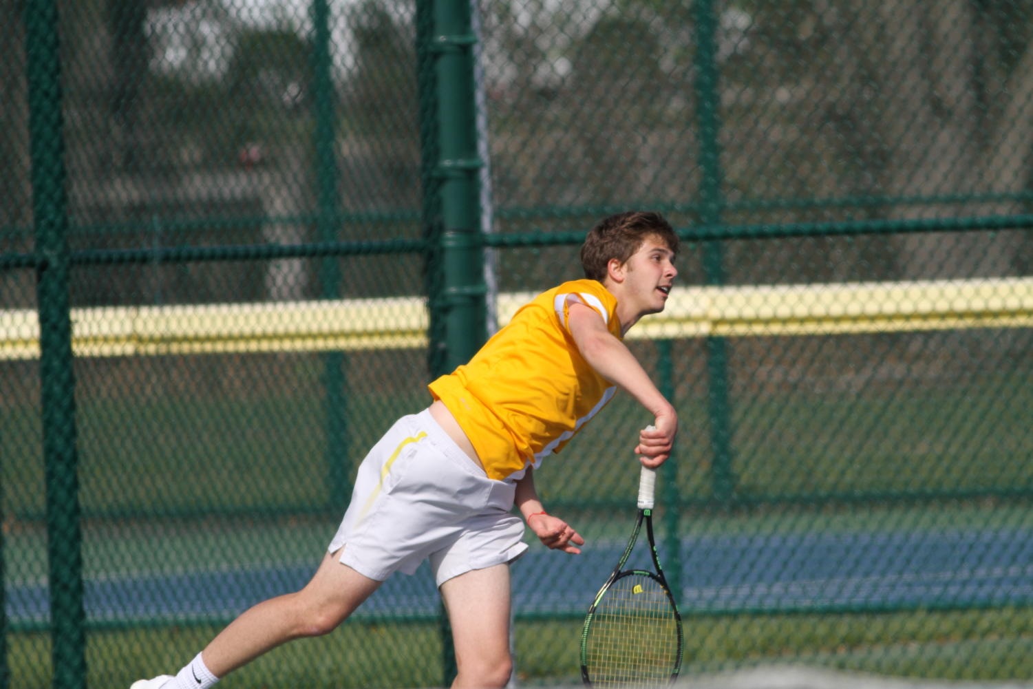 LET'S GO. Junior Alex Karev will advance to state alongside junior Jacob Wittenbaum. Last year, Varsity Gold won the Coaches' Classic Tournament. The team is hoping for another big win as the individuals advance on to state.