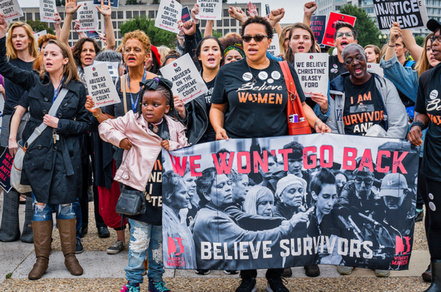 BELIEVE IN WOMENKIND. Women have protested Brett M. Kavanaugh’s appointment since before he was accused of sexual assault, although a nominee cannot be voted against because of political differences. Various protesters even interrupted the hearing to yell and disrupt the proceeding to beg senators to vote no. “I know there are some new allegations, so if the investigation is prolonged with a reasonable amount of evidence, then that would make sense. After the primaries is out of the question,” said Alaina Delsignore, 10. 