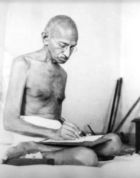 THE NONVIOLENT MAN. Mohandas Karamchand Gandhi, a portrait of the man known for ‘ahimsa’.  He always has his birthday celebrated in India, even after many years. Live as if you were to die tomorrow. Learn as if you were to live forever,” Gandhi said.