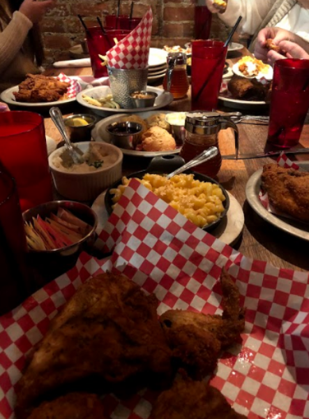 CELEBRATION. The chicken was freshly made with an amazing juicy crust. Iced Tea was a perfect pairing for the dish. “It was delicious”, said Ally Zimmerman, 11.