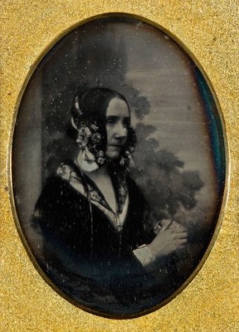 LADY LOVELACE. The only known photograph of Ada Lovelace is this daguerreotype, believed to have been taken by Antoine Claudet in 1843. The daguerreotype was the first photographic process that found commercial success. Daguerreotypes were very expensive unique images printed on metal plates.