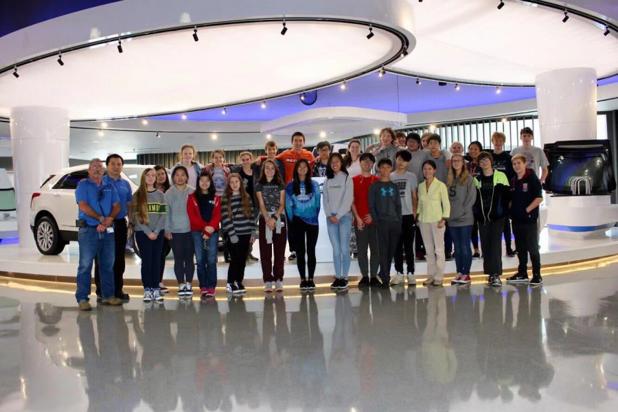 LEARN. First-hand learning experiences at its finest, 30 SHS Chinese class students traveled to Fuyao’s manufacturing plant in Dayton, Ohio, after watching the documentary “American Factory.” According to Chinese 5 student, Theo Eborall, 12, “...I  found it really interesting to watch and learn how the two cultures worked together.”