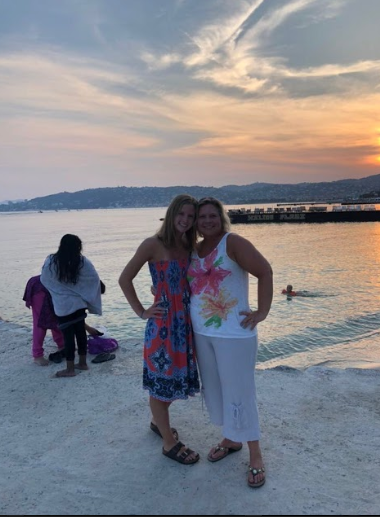 SPLASHING INTO THE OCEAN. Junior Lauren Gause and her family visited many cities in France. Some of her highlights were going to a World Cup game, relaxing at the beach, and sightseeing. “I loved France because I take French in school and I got to practice it and experience the culture,” Gause said.
