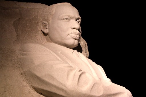 BLACK HISTORY MONTH. Martin Luther King Jr. memorial. King was a prominent figure in black history.