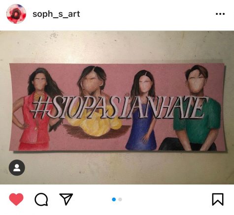 After the Atlanta-area shootings, Junior Sophie Leong posted a drawing she made featuring Asians she looks up to (above) to help spread awareness on hate crimes and encourage people to share their stories.
