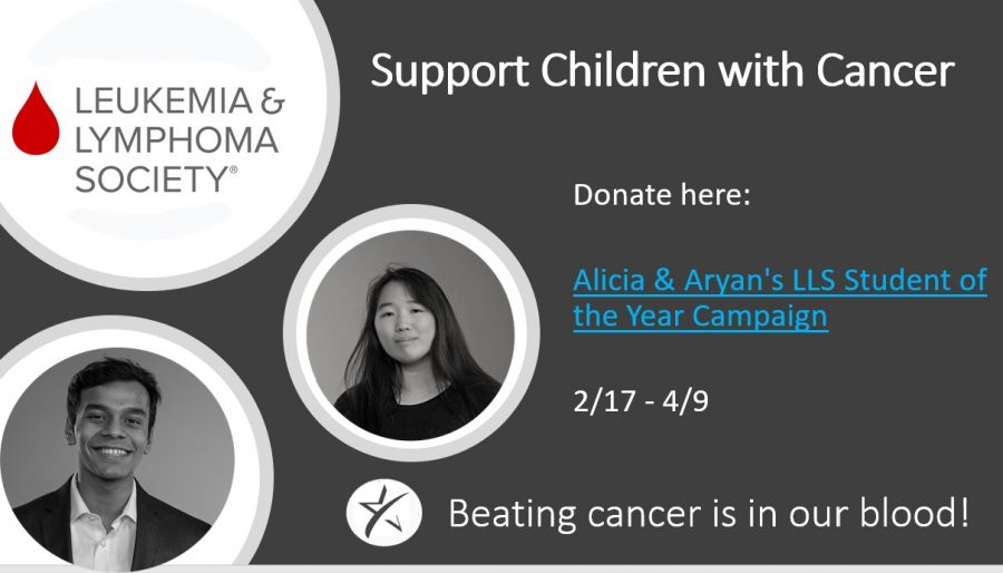 MAKING AN IMPACT. Seniors Aryan Vaidya and Alicia Luo are participating in the Students of the Year fundraising campaign to support the efforts of the Leukemia & Lymphoma Society. You can donate to their cause by checking out the story! 