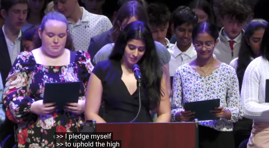 NHS inducts outstanding students