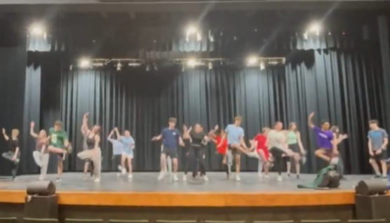Theatre students run through choreography for their upcoming musical, "Grease."
