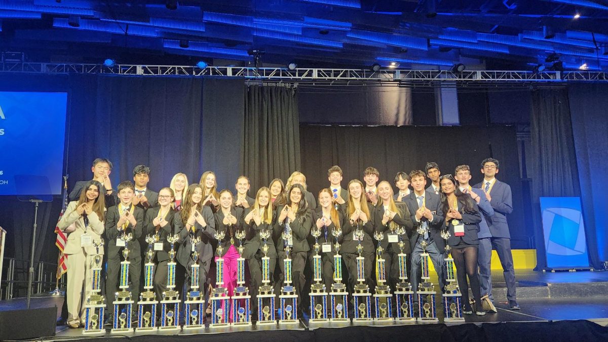 The SHS DECA team poses for a picture after competing at states.